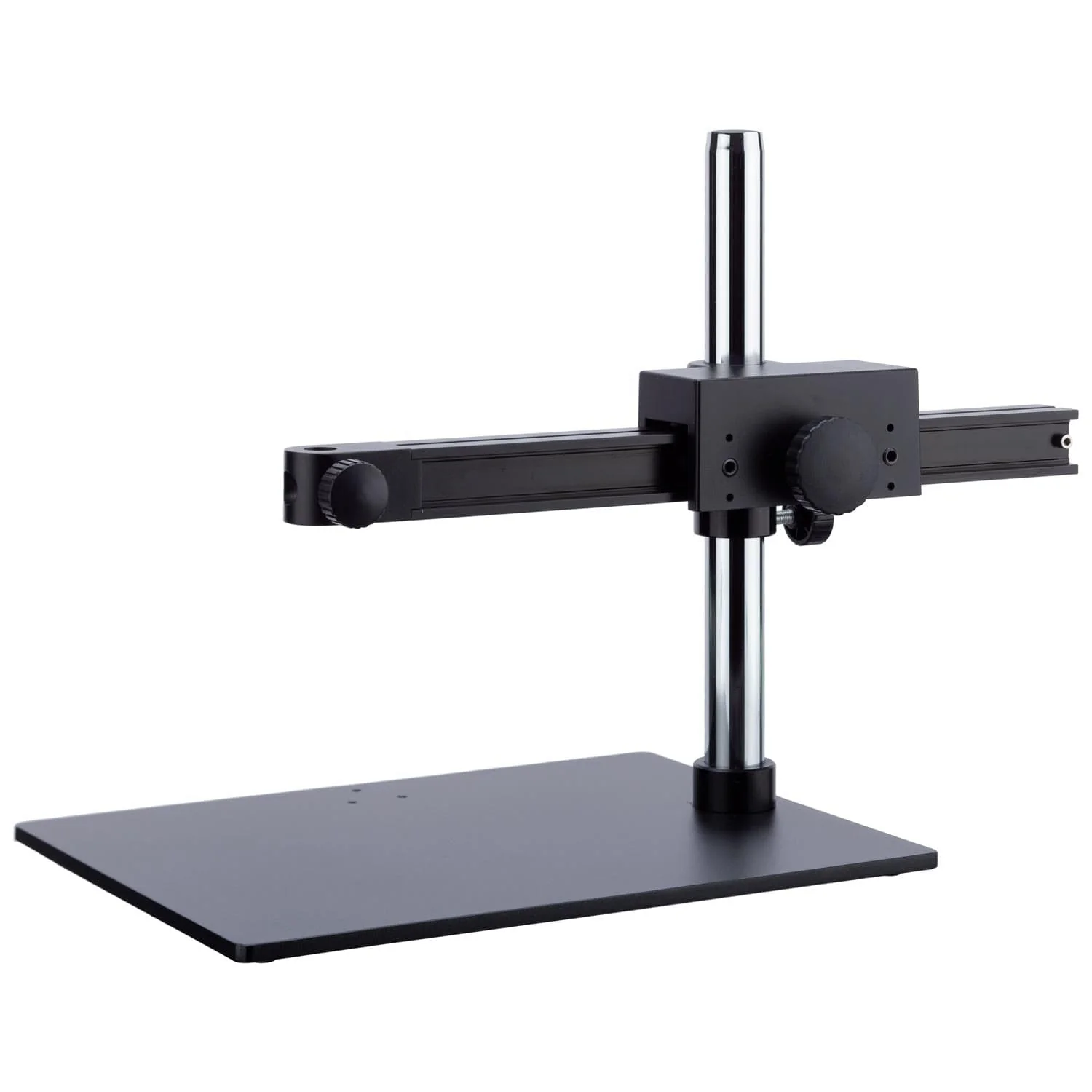 AmScope Single Arm Boom Stand for Stereo Microscopes - Square Arm, Pin Mount