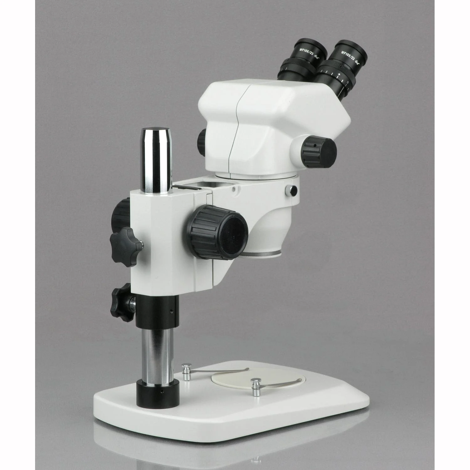 AmScope SW-1 Series Fixed Power Binocular Stereo Microscope 10X-30X Magnification on Table Pillar Stand - Image 2