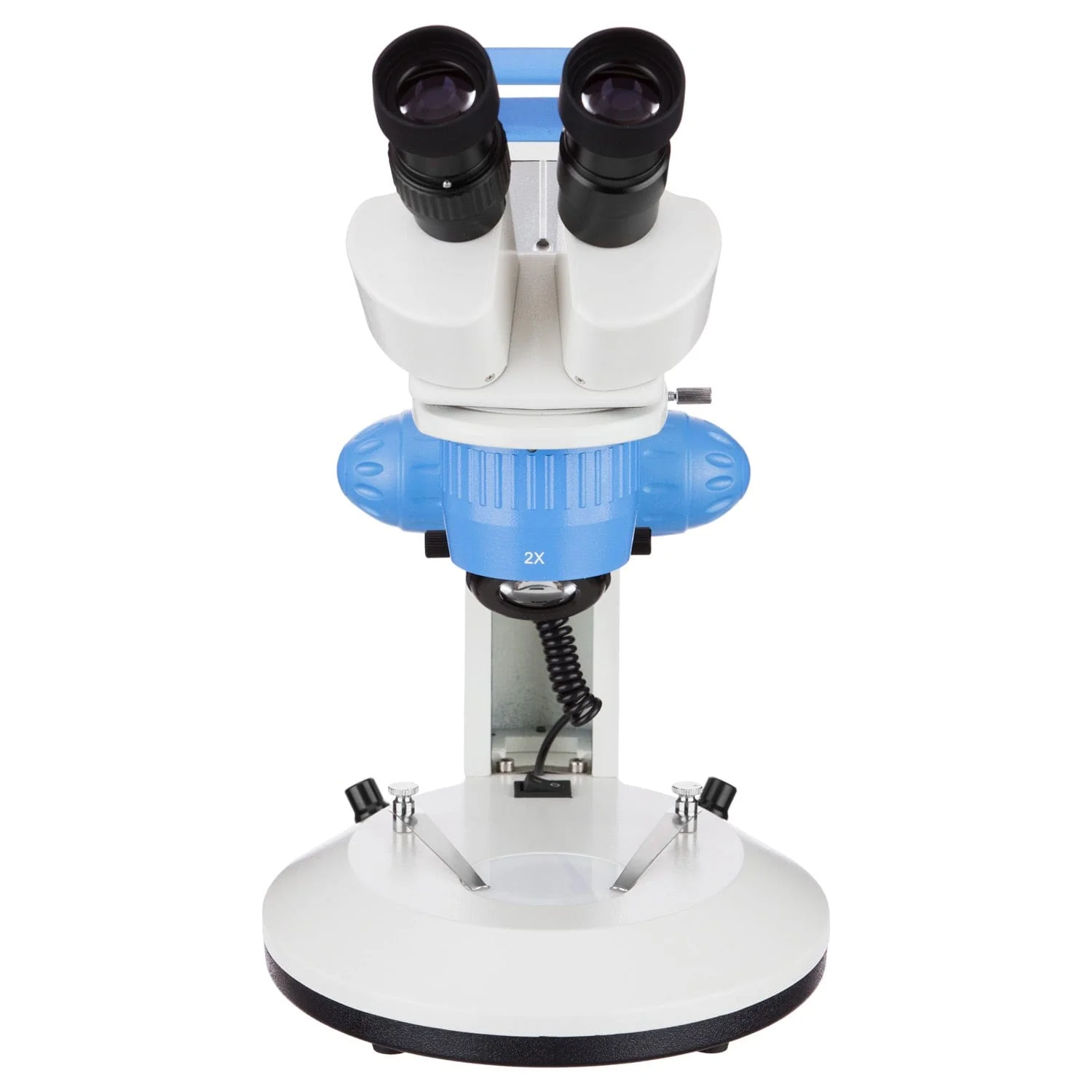 AmScope SW-2 Series Super Widefield Binocular Stereo Microscope 20X-40X Magnification on Track Stand with Top & Bottom Lights - Image 2