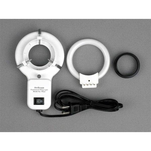 AmScope SW-3T Series Trinocular Stereo Microscope 10X-15X-30X-45X Magnification On Boom Stand With Fluorescent Light - Image 6