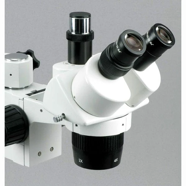 AmScope SW-3 Series Trinocular Stereo Microscope 20X & 40X Magnification on Single Arm Boom Stand with Fluorescent Light - Image 5