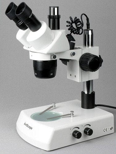 AmScope 10X-40X Magnification Super Widefield Stereo Trinocular Microscope Head - Image 2