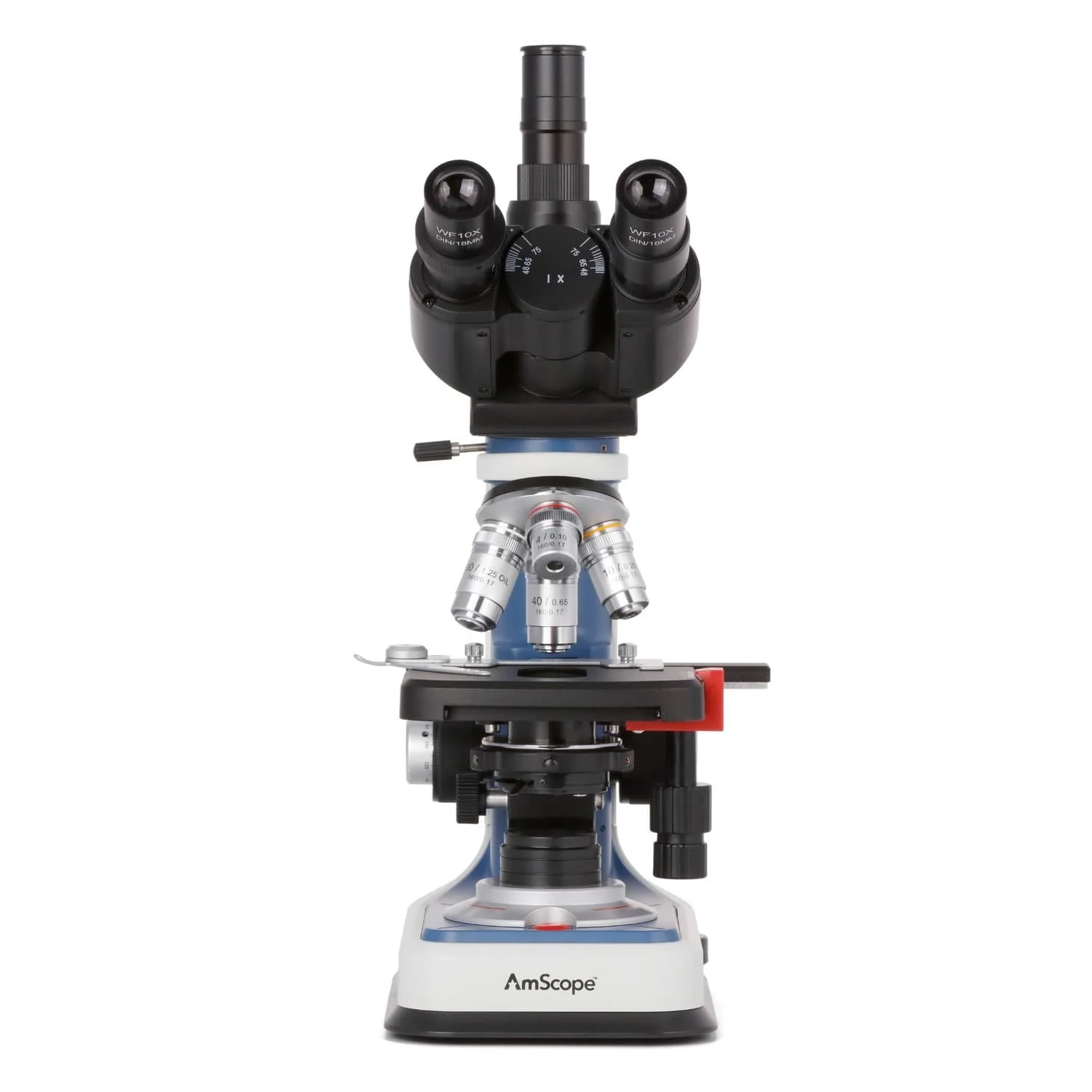 AmScope T120C-R Series USB-C Rechargeable Student Trinocular Compound Microscope 40X-2500X - Image 6