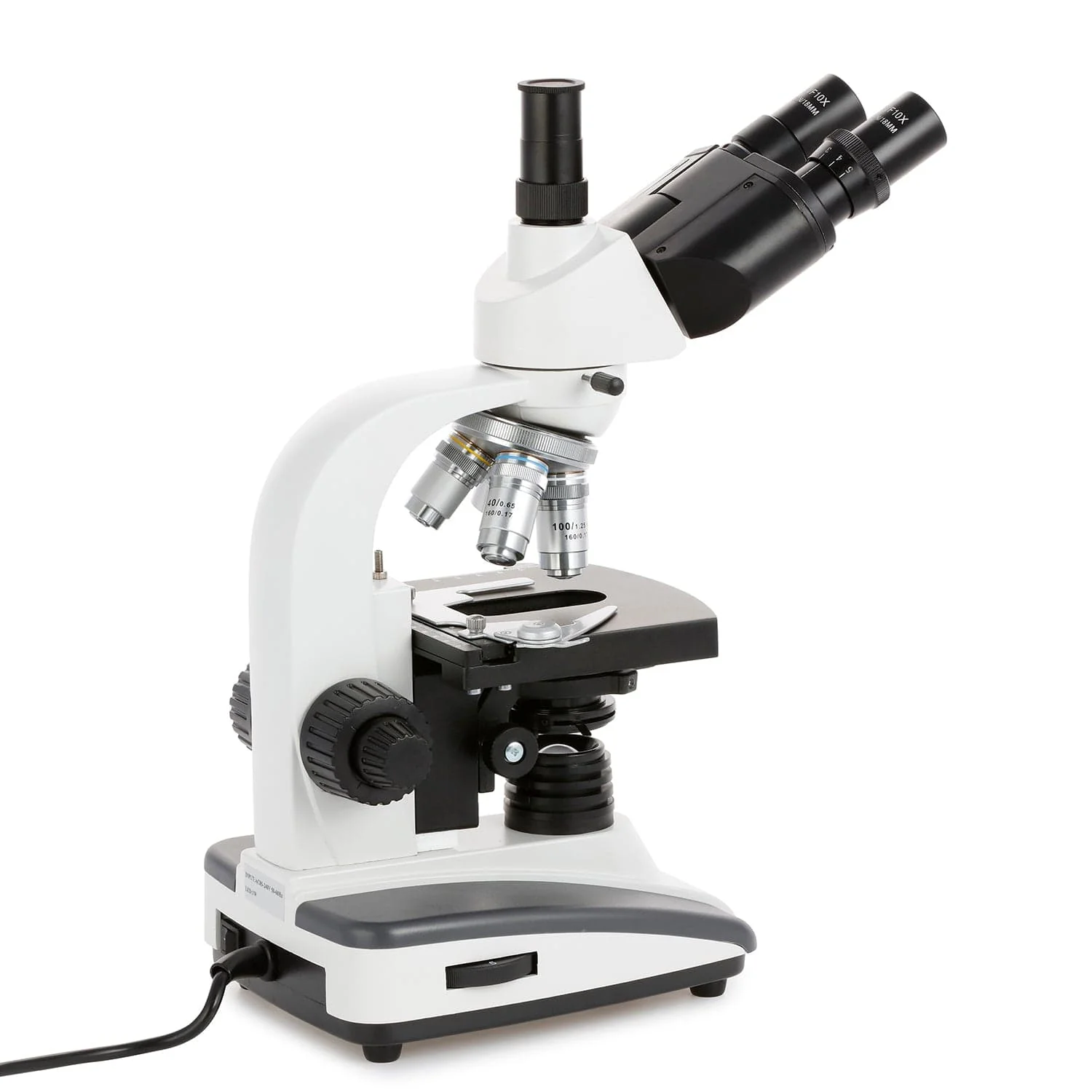 AmScope T360 Series Siedentopf Biological Trinocular Compound Microscope with 1W LED, 3D Mechanical Stage and Optional Digital Camera - Image 8