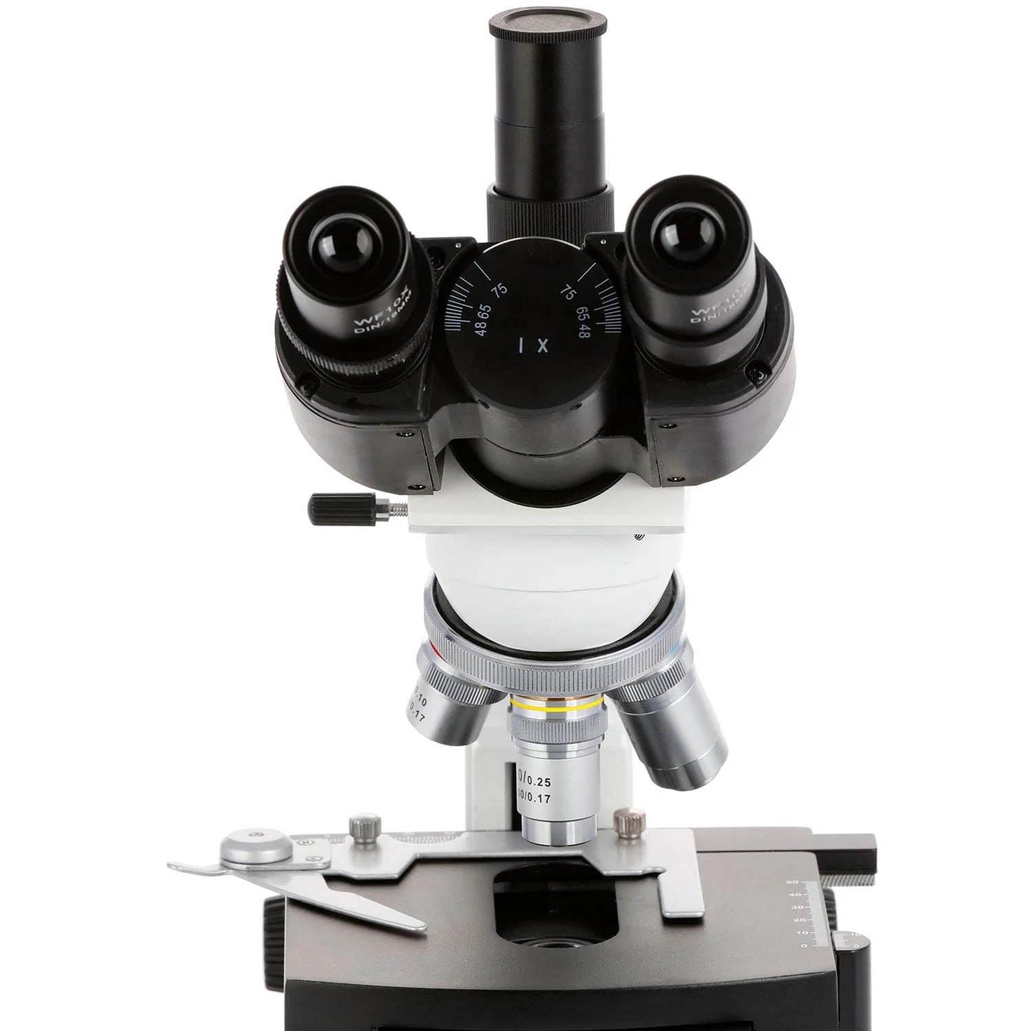 AmScope T360 Series Siedentopf Biological Trinocular Compound Microscope with 1W LED, 3D Mechanical Stage and Optional Digital Camera - Image 12