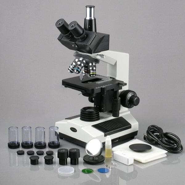 AmScope T390 Series Biological Trinocular Compound Microscope 40X-2000X Magnification and USB Digital Camera - Image 3