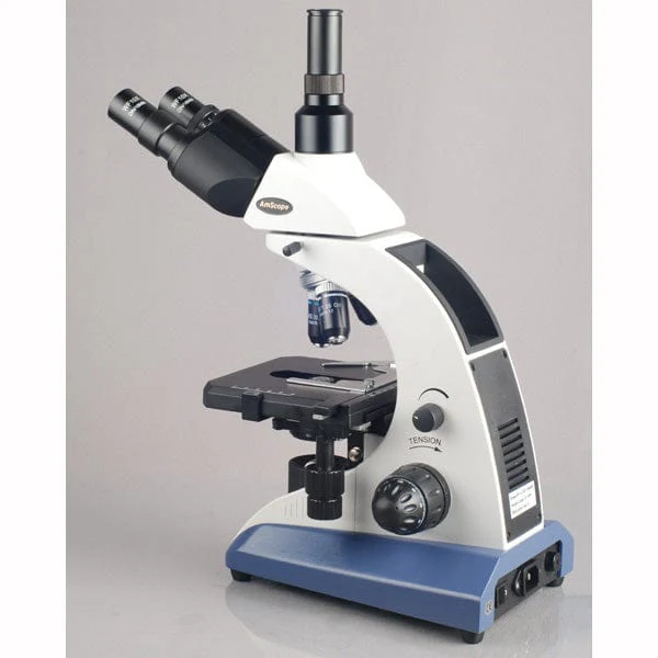 AmScope T520 Series Biological Trinocular Compound Microscope 40X-2000X Magnification with 20W Halogen, 3D Mechanical Stage - Image 4