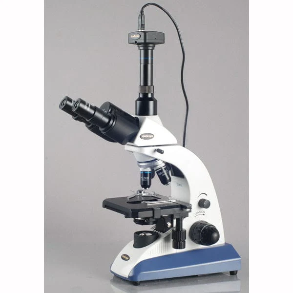 AmScope T520 Series Biological Trinocular Compound Microscope 40X-2000X Magnification with 20W Halogen, 3D Mechanical Stage - Image 5