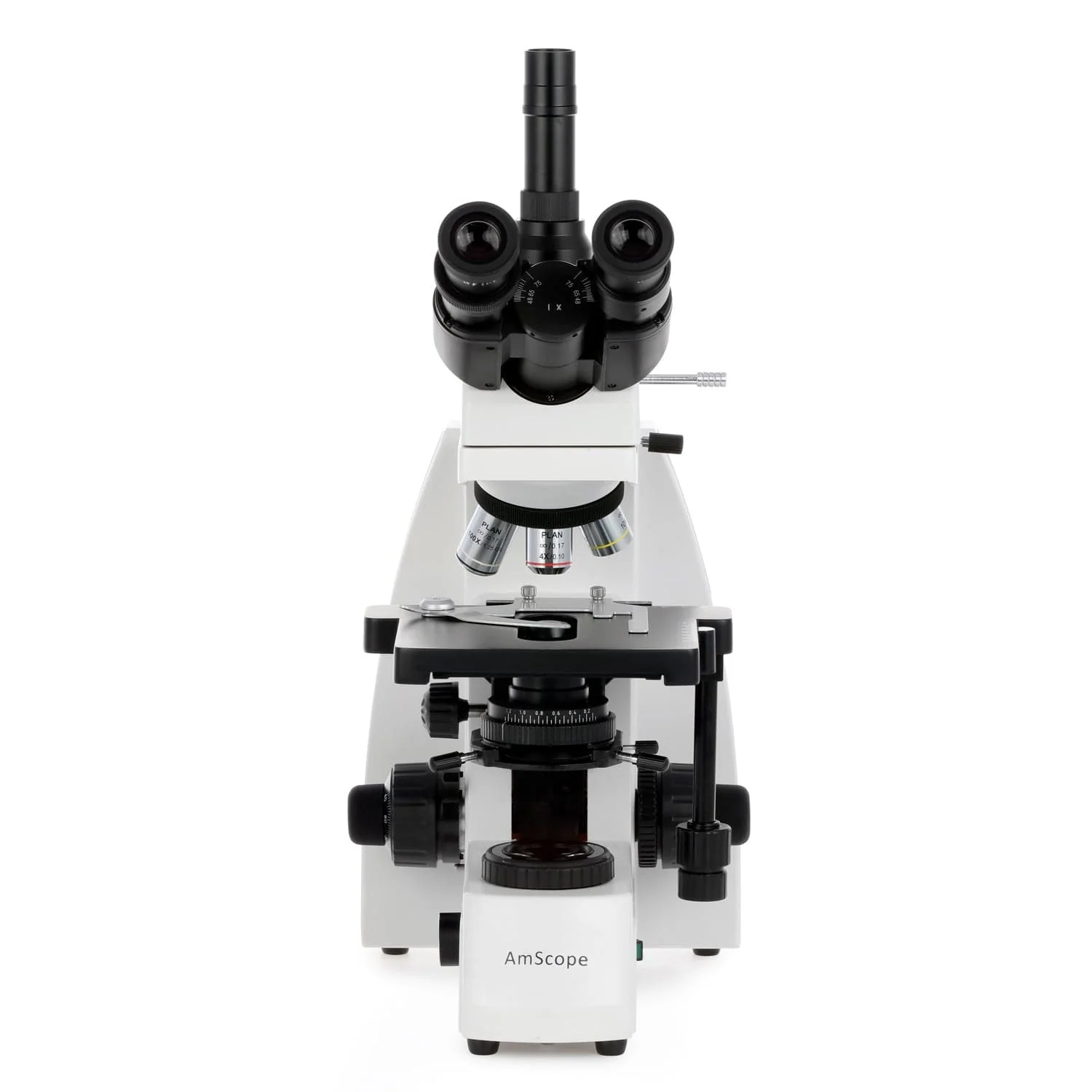 AmScope T570 Series Semi-Plan Biological Research Grade Trinocular Compound Microscope 40X-1000X Magnification with 3W LED Kohler Illumination, 3D Mechanical Stage - Image 6