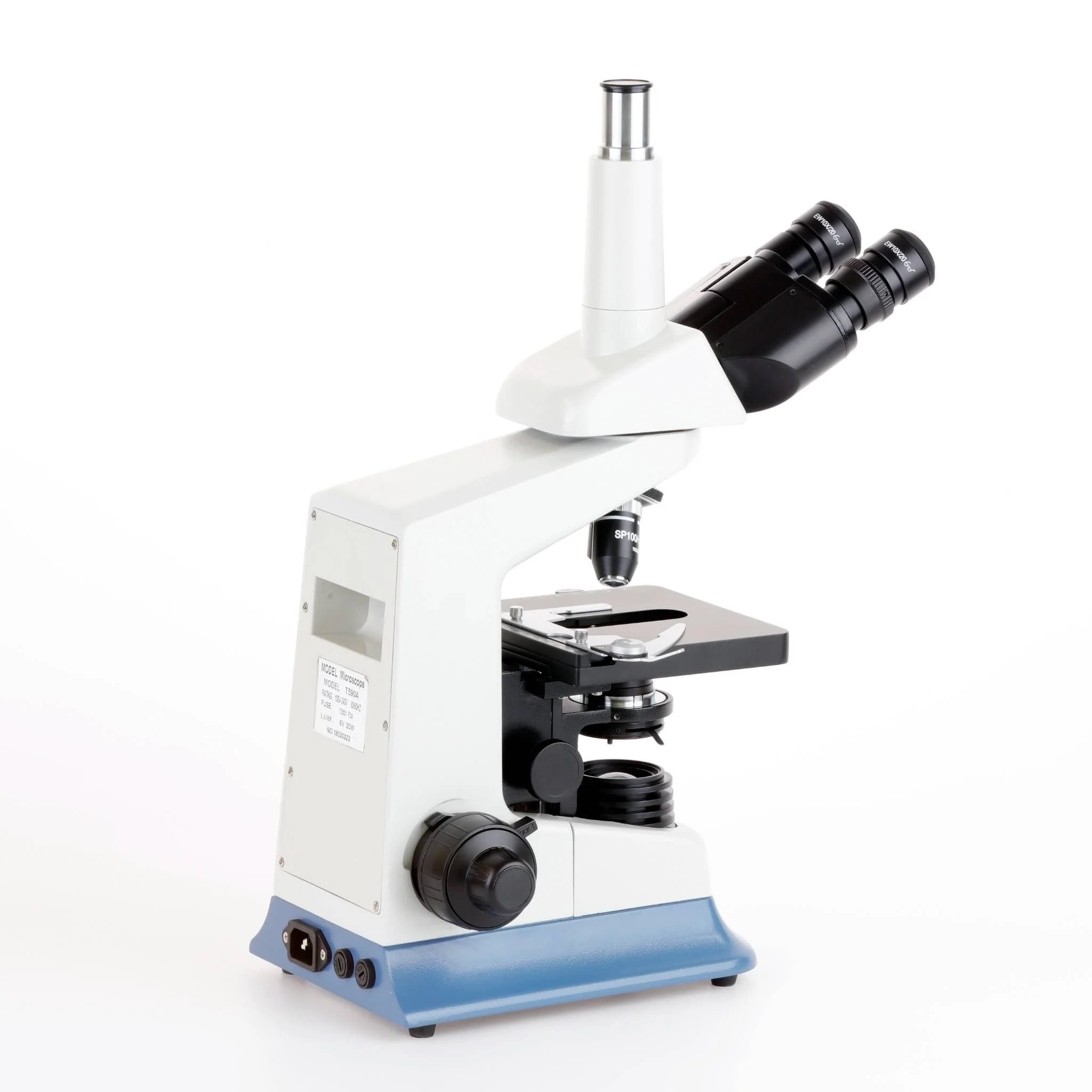 AmScope T590 Series Trinocular Compound Microscope with 20W Halogen, Oil Condenser and Optional Digital Camera - Image 8