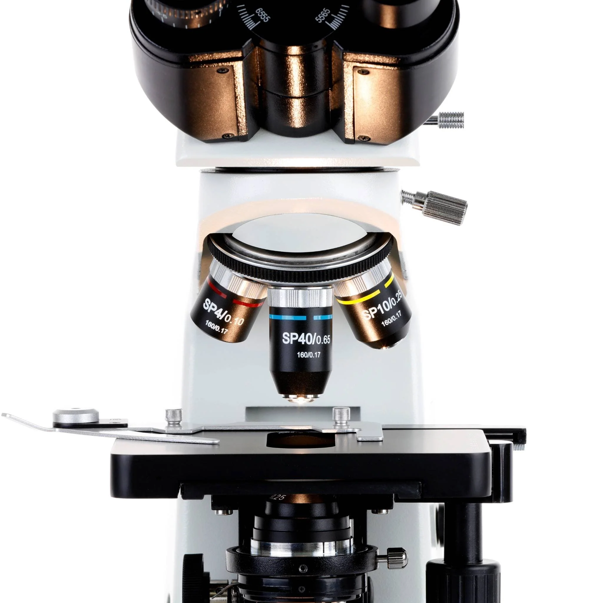 AmScope T590 Series Trinocular Compound Microscope with 20W Halogen, Oil Condenser and Optional Digital Camera - Image 9