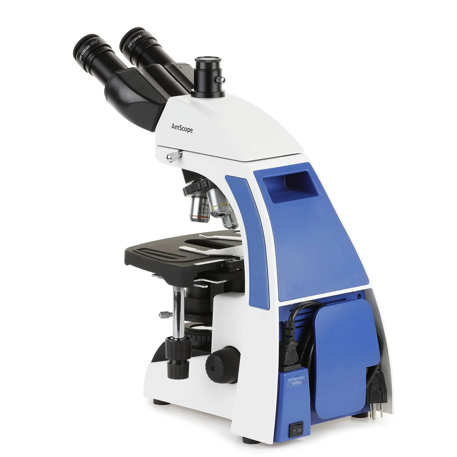 AmScope T720 Series Laboratory Brightfield Phase Contrast Plan Infinity Kohler Trinocular Compound Microscope 40X-1000X Magnification - Image 3