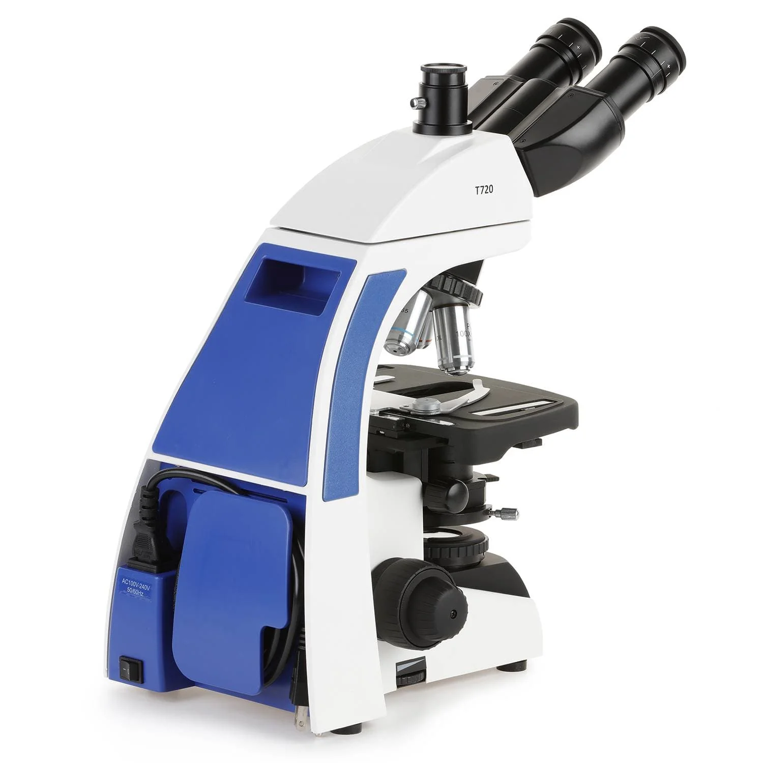 AmScope T720 Series Laboratory Brightfield Phase Contrast Plan Infinity Kohler Trinocular Compound Microscope 40X-1000X Magnification - Image 4