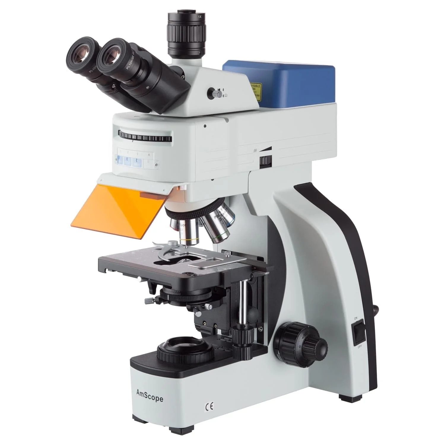 AmScope T800 High-performance Multi-band LED-Fluorescence Trinocular Compound Microscope
