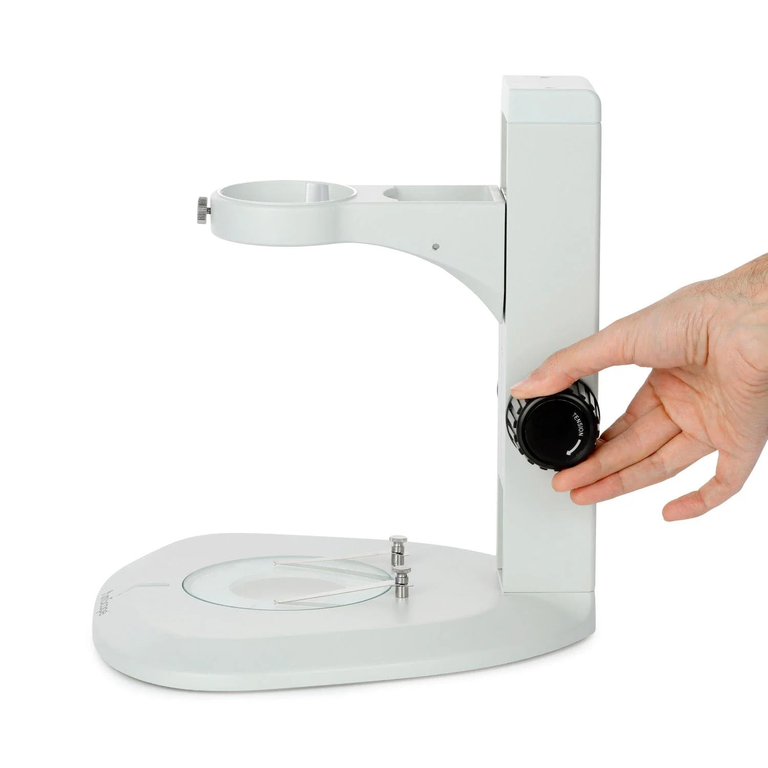 AmScope Large Rounded Microscope Table Stand with Focusing Rack - Image 3