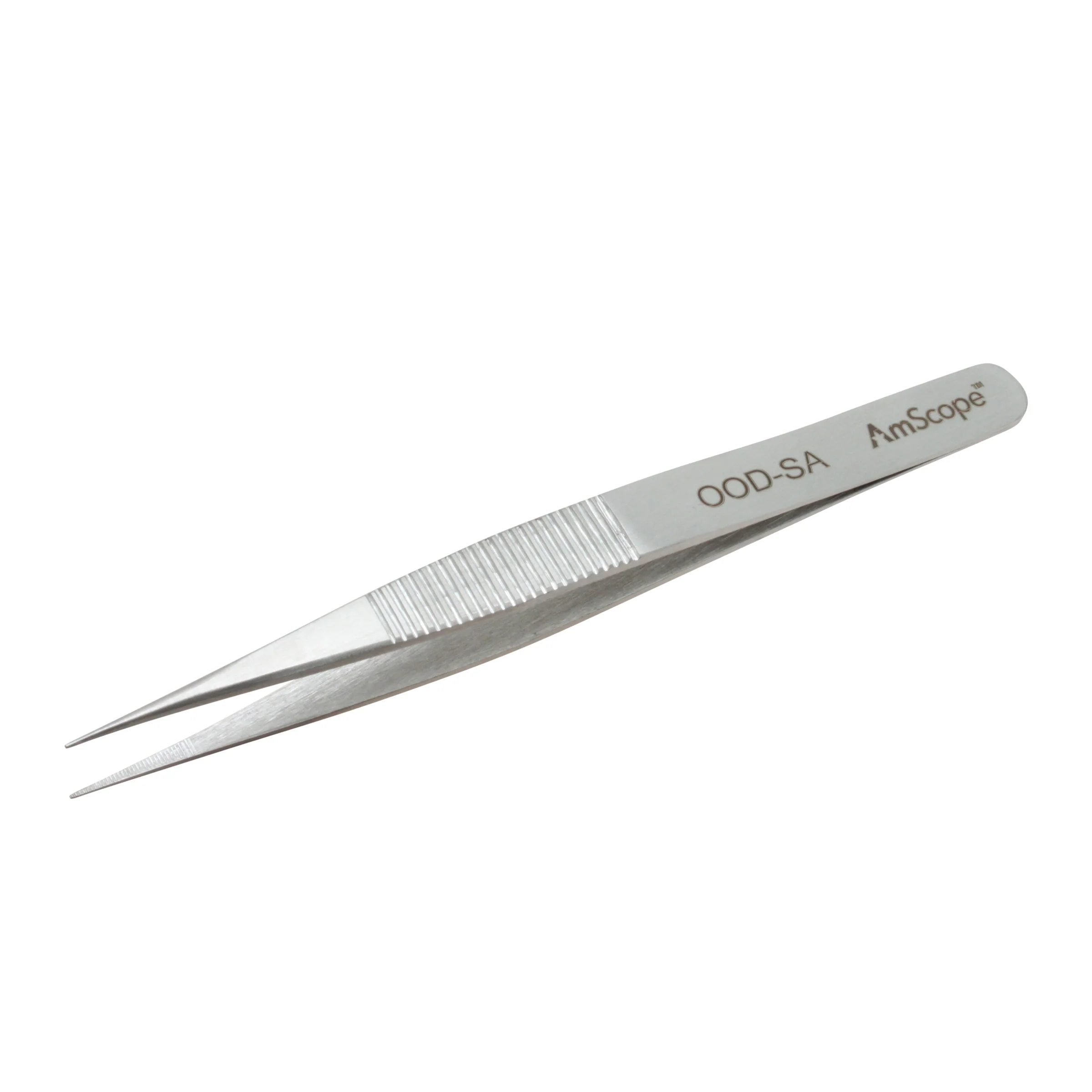 AmScope High Precision 4 3/4 in. Straight Flat Edge Tweezers - Image 5