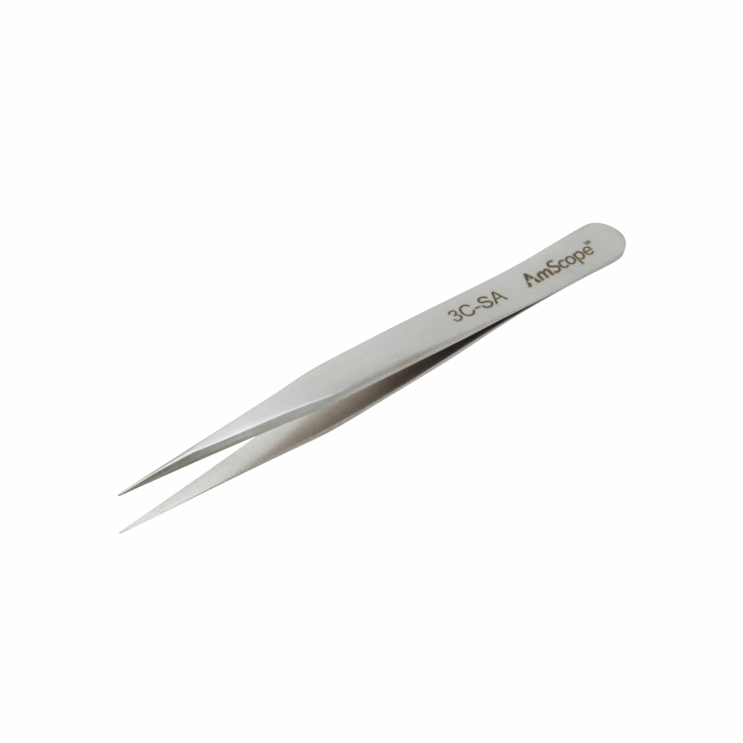 AmScope High Precision 4 1/4 in. Straight Fine Point Tweezers - Image 5