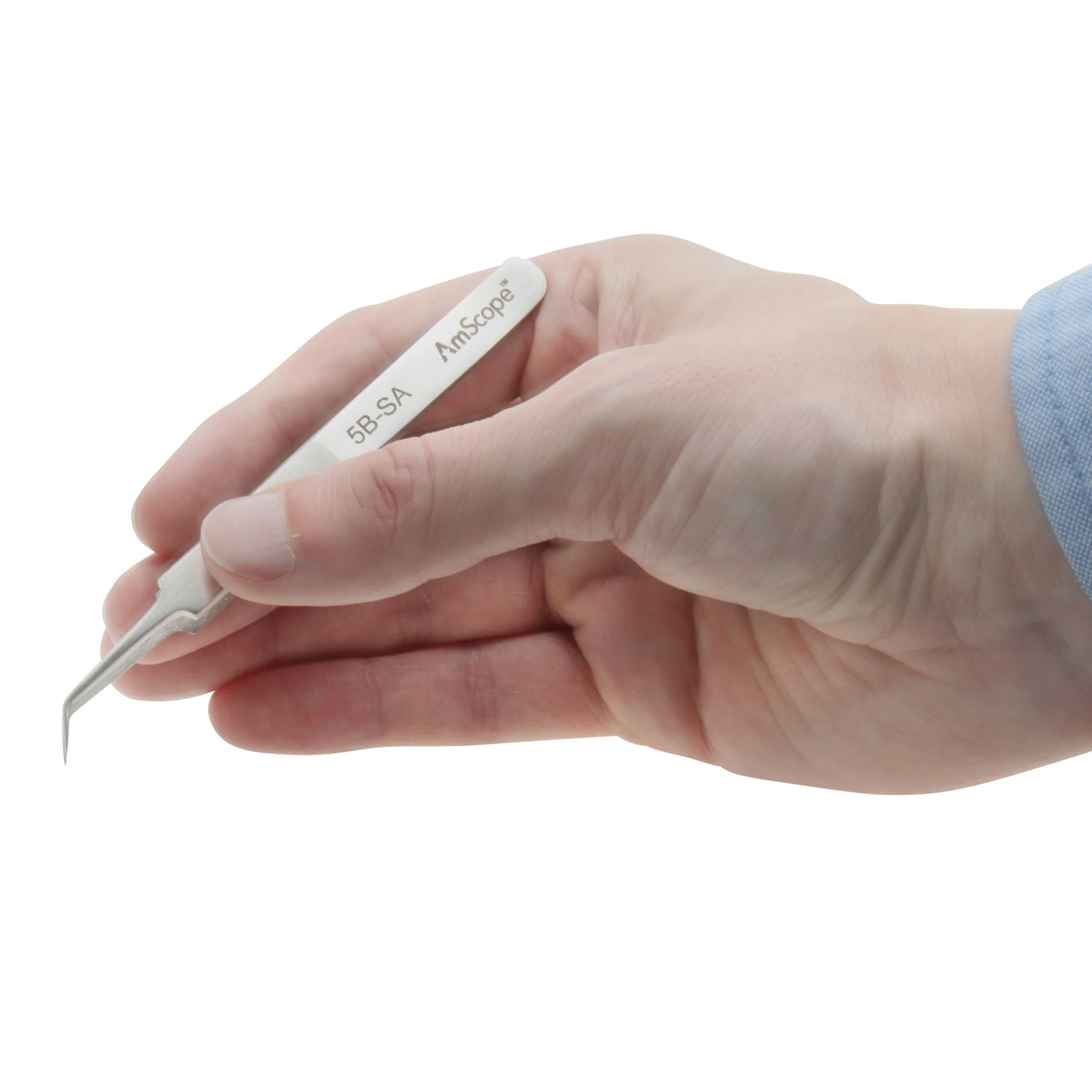 AmScope High Precision 4 1/4 in. Ultra Fine Tip Tweezers - Image 2