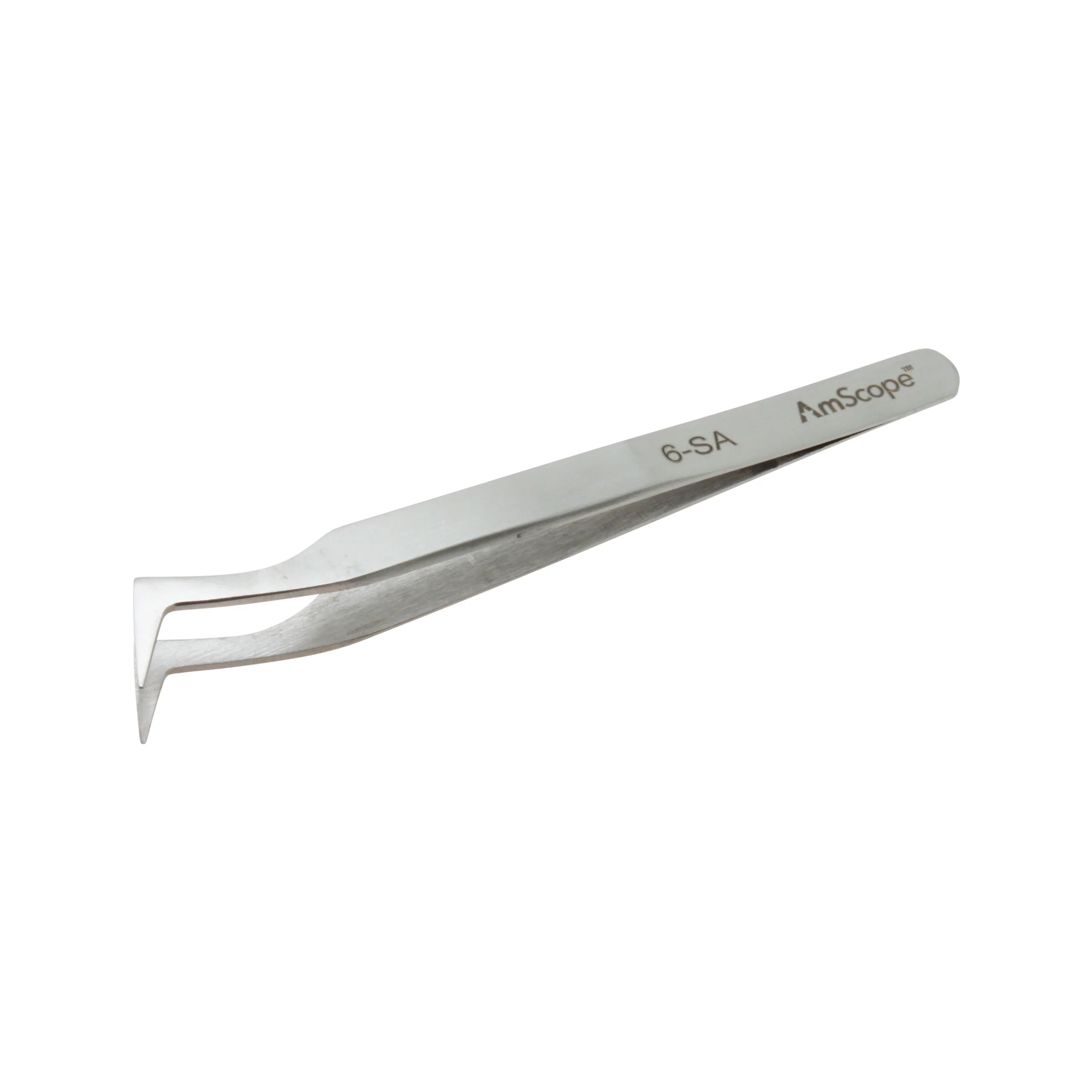 AmScope High Precision 4 3/4 in. Angled Fine Tip Tweezers - Image 6