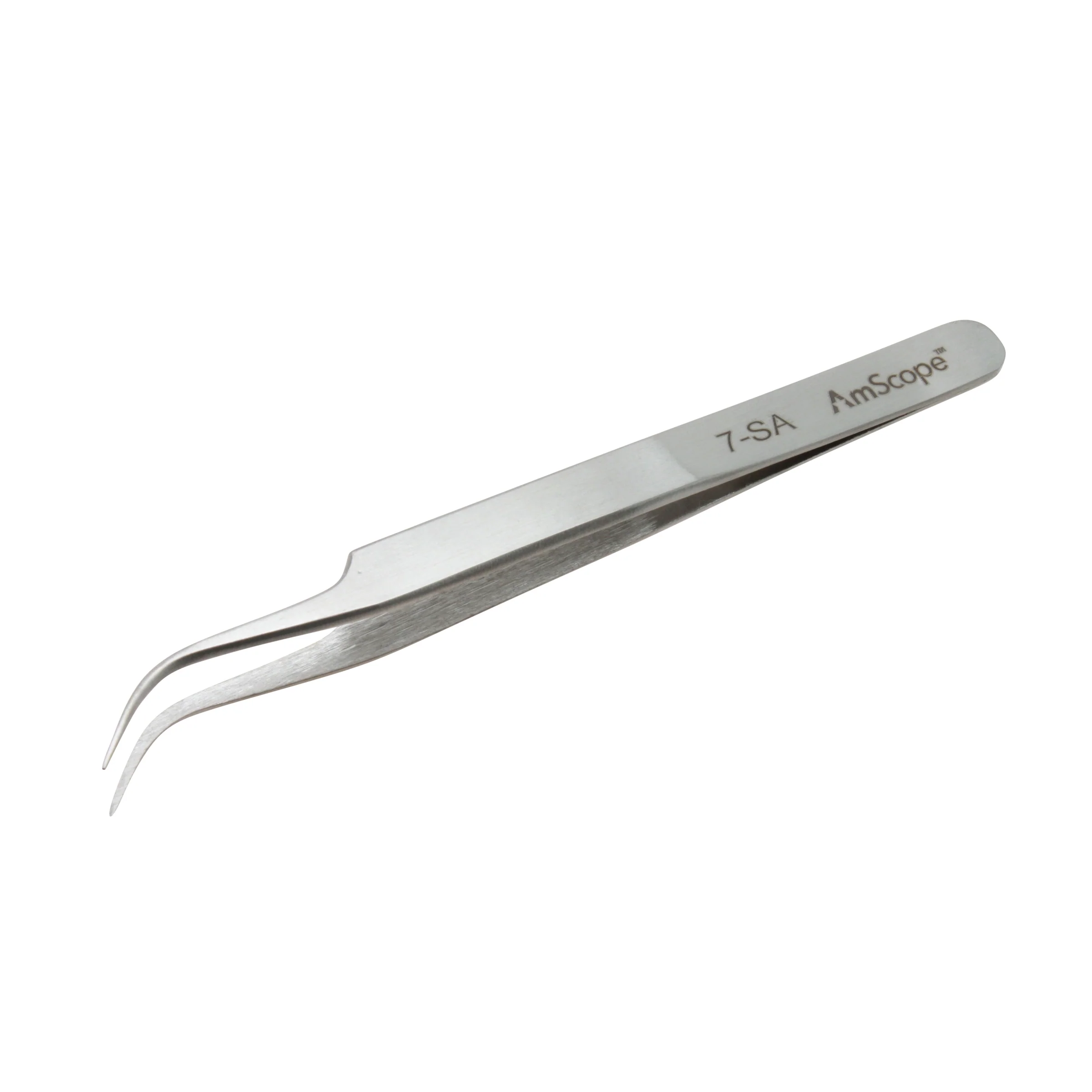 AmScope High Precision 4 3/4 in. Curved Fine Tip Tweezers - Image 5