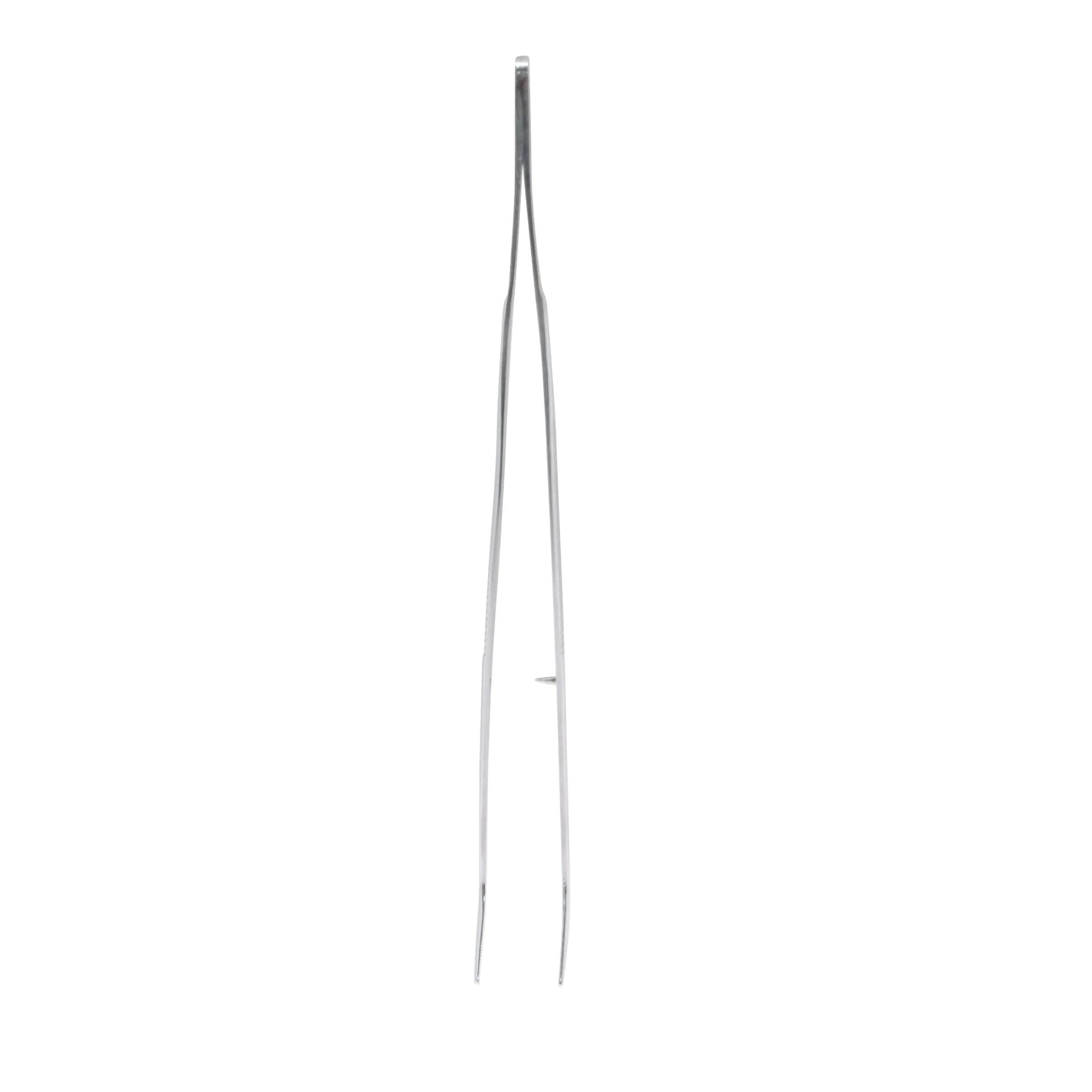 AmScope 6 in. Curved Serrated Tip College Forceps with Alignment Pin - Image 2