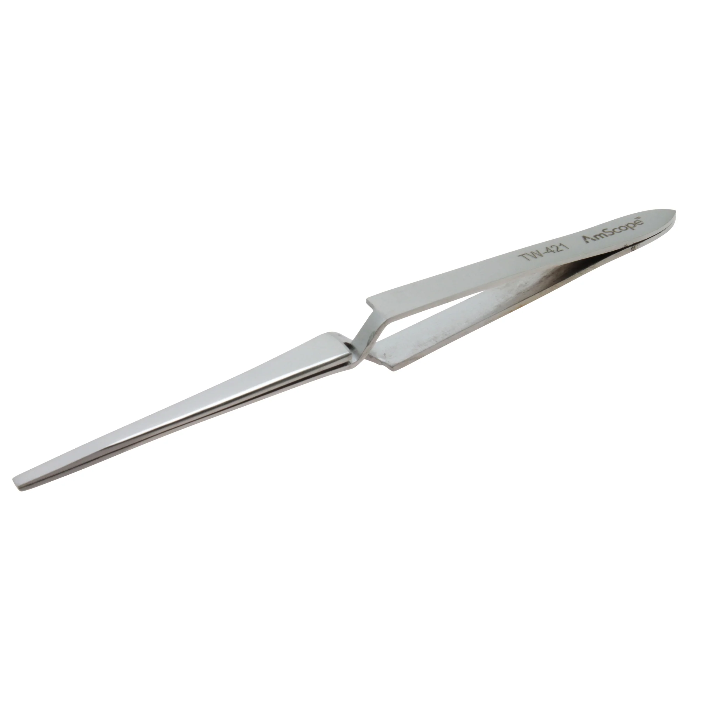 AmScope 6 1/4 in. Straight Wide Point Cross Locking Tweezers - Image 5