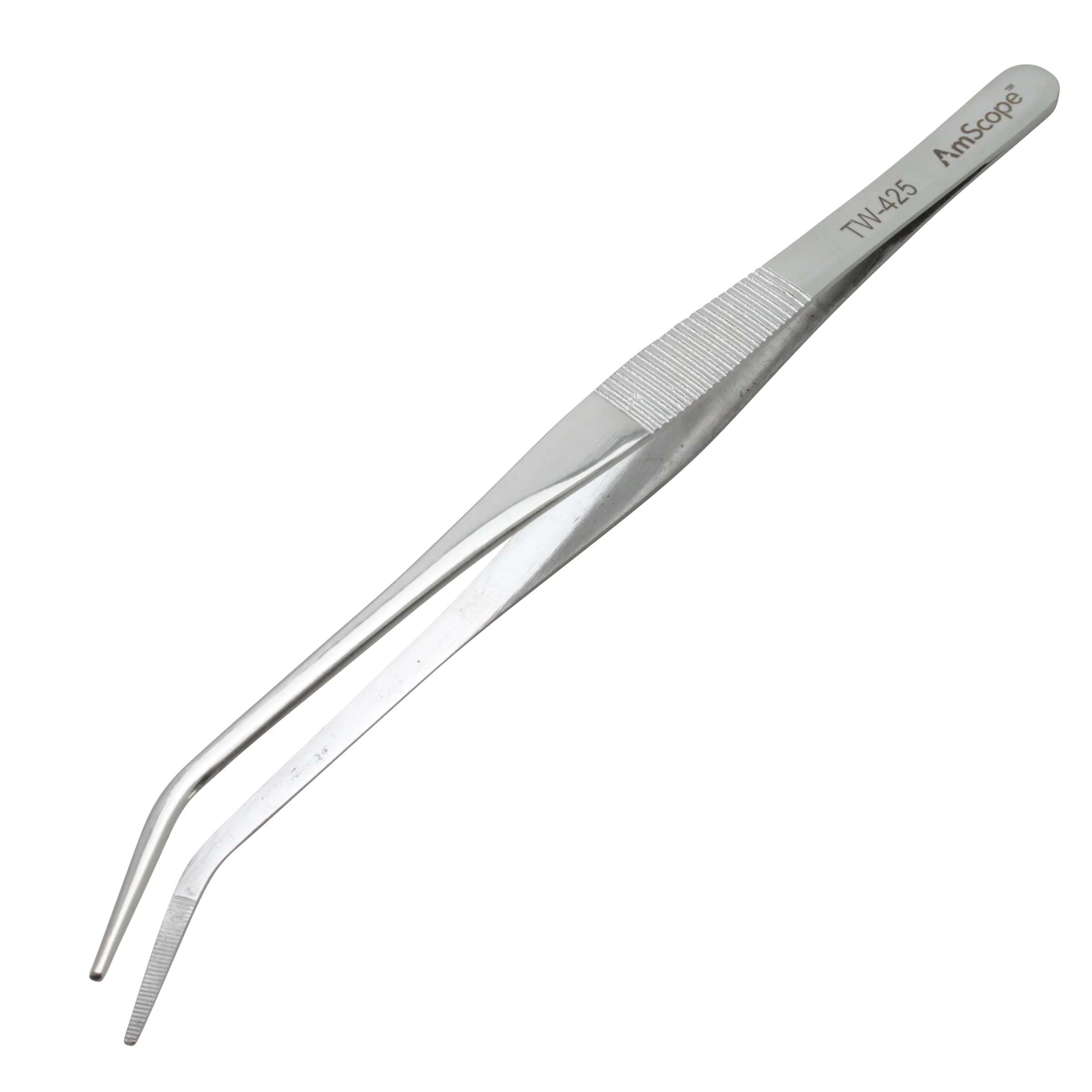 AmScope 6 1/2 in. Curved Serrated Tip Utility Forceps - Image 6