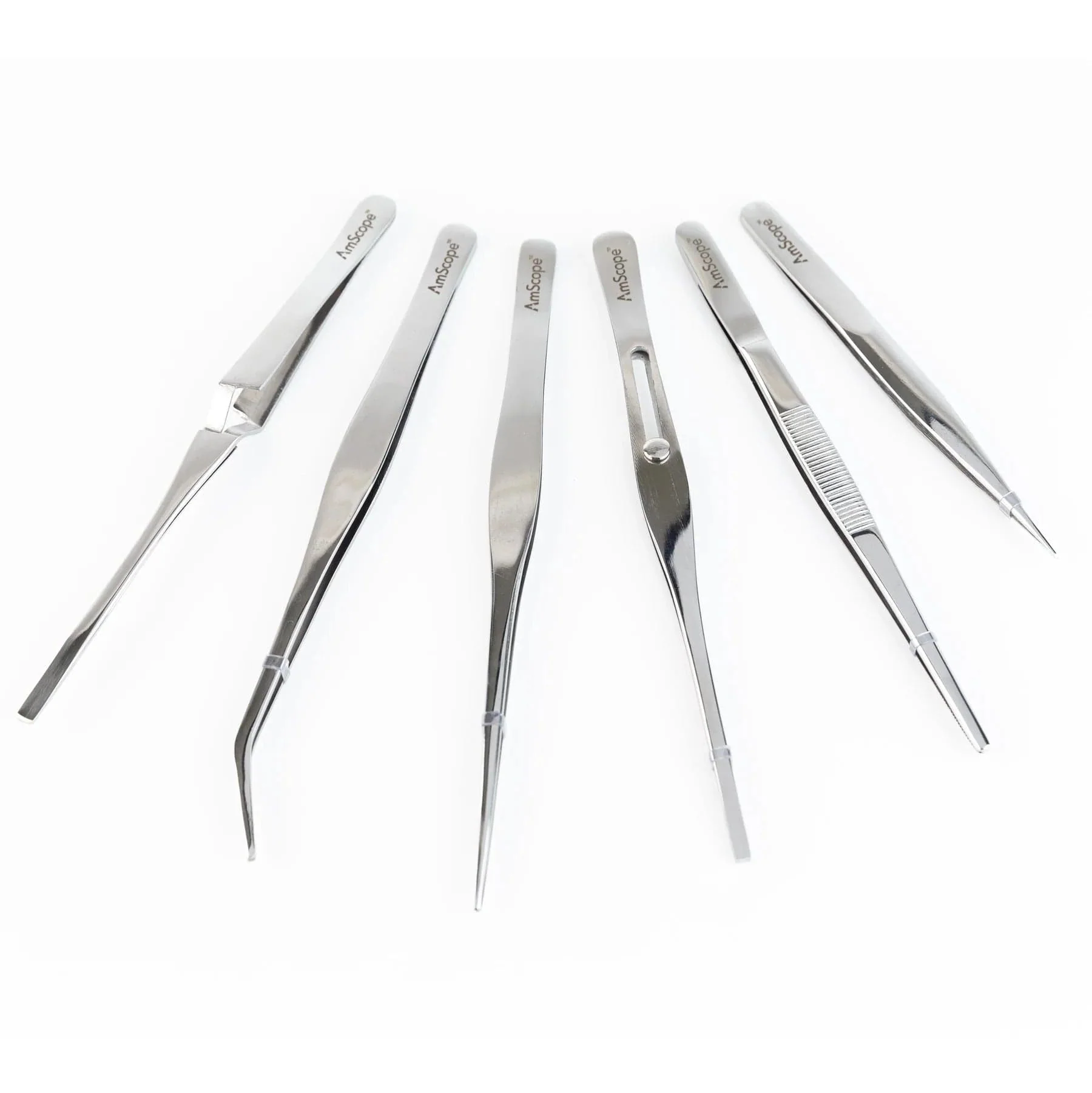AmScope General Purpose Tweezers 6 Piece Set In Vinyl Pouch - Image 3
