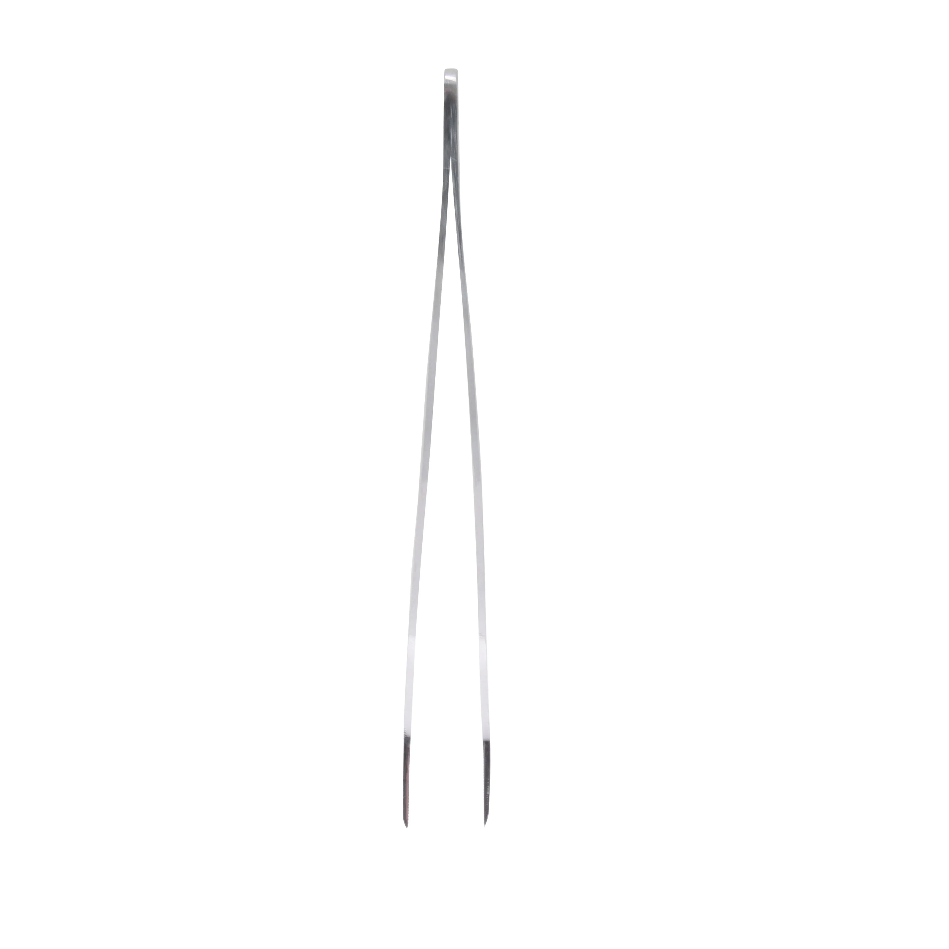 AmScope 4 3/8 in. General Purpose Curved Serrated Tip Tweezers - Image 2