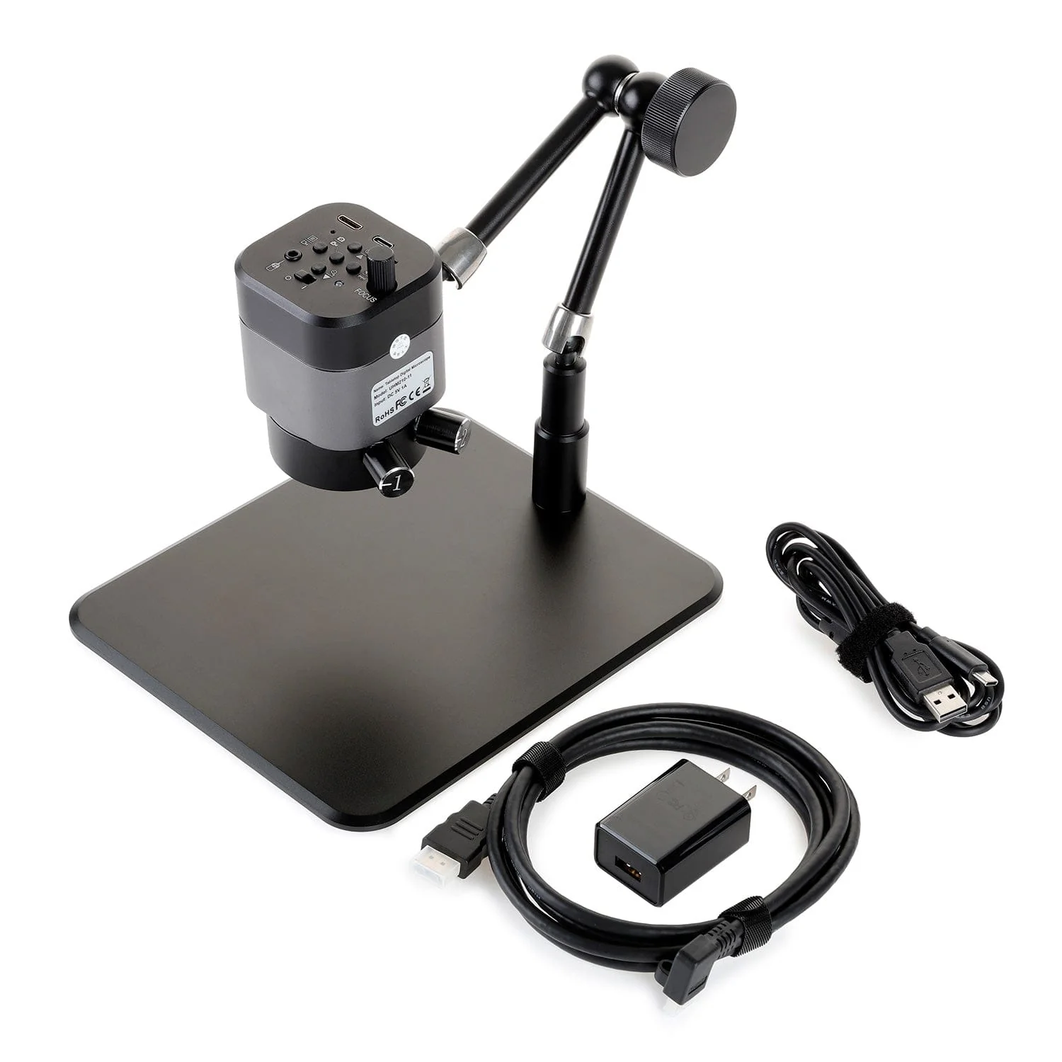 AmScope UHM210 Series 1080p 2.0MP HDMI Digital Microscope on 11" Articulating Arm - Image 4