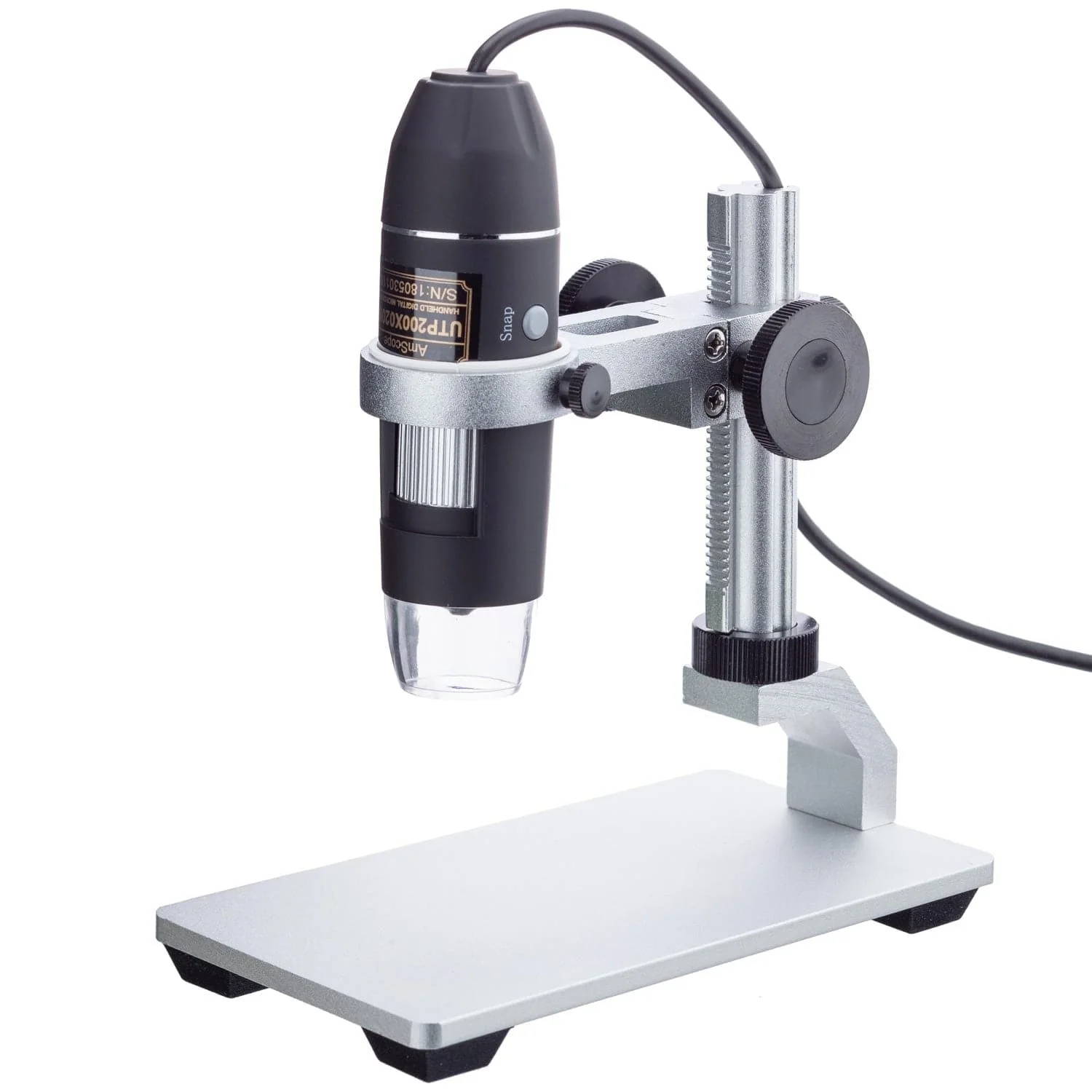 Amscope UTP200X020MP Digital Compound Microscope for Kids – Up to 200X LED Illumination LCD Screen, Photo & Video Capture, STEM Learning