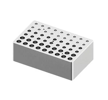 Scilogex Block, used for 0.2mL, 0.5mL and 1.5/2mL tubes, 18 holes each size (15 x 9.5 x 5cm)