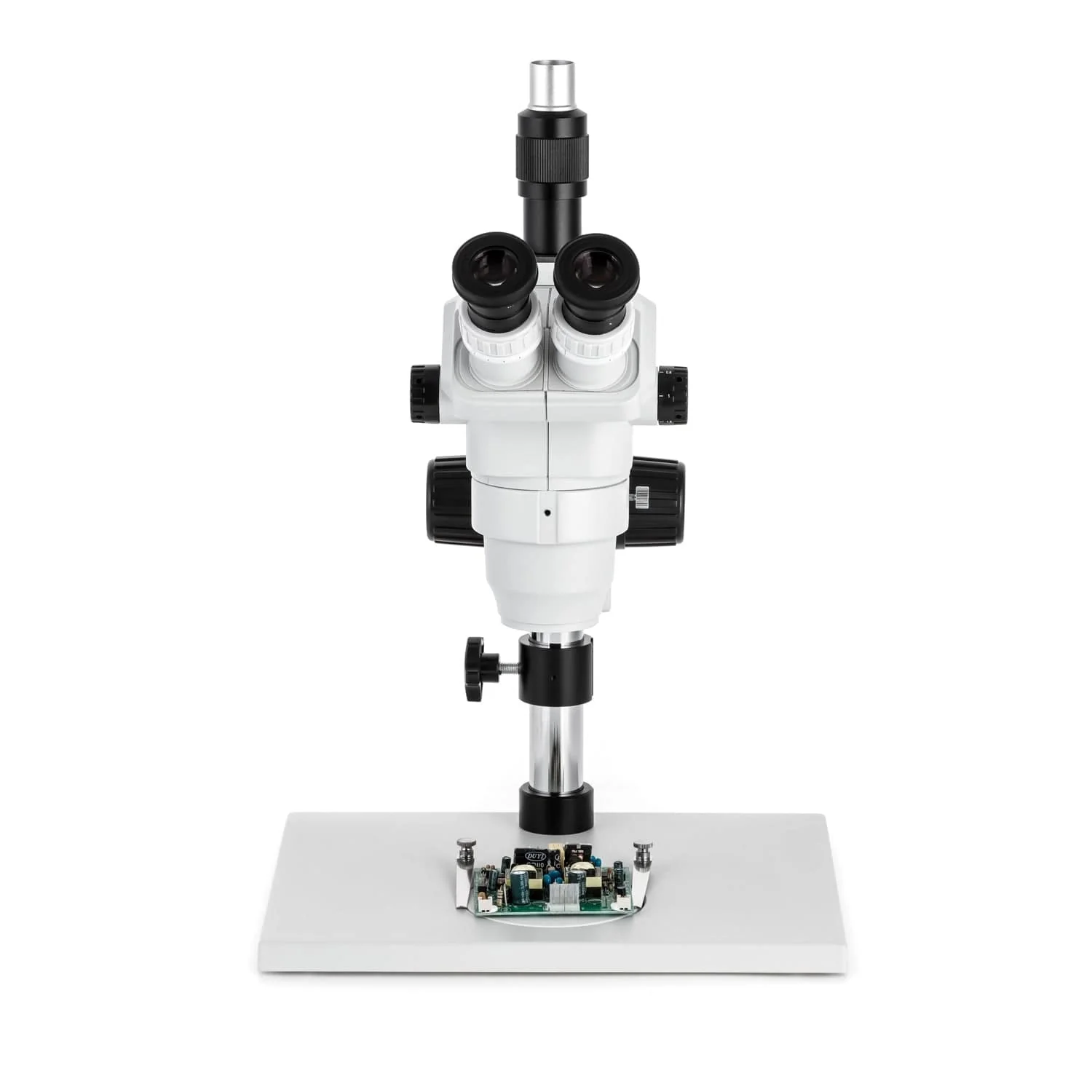 AmScope ZM-1 Series Ultimate Zoom Trinocular Stereo Microscope 6.7X-45X Magnification on Pillar Stand - Image 3