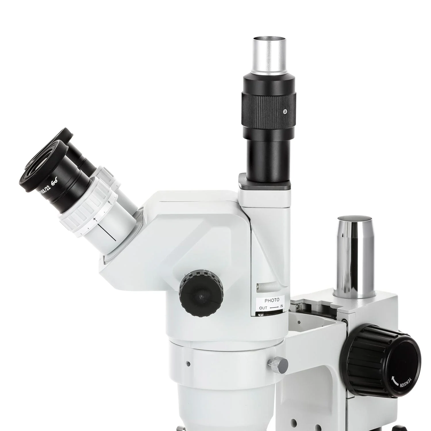 AmScope ZM-1 Series Zoom Trinocular Stereo Microscope 6.7X-45X Magnification on Compact Table Stand - Image 2