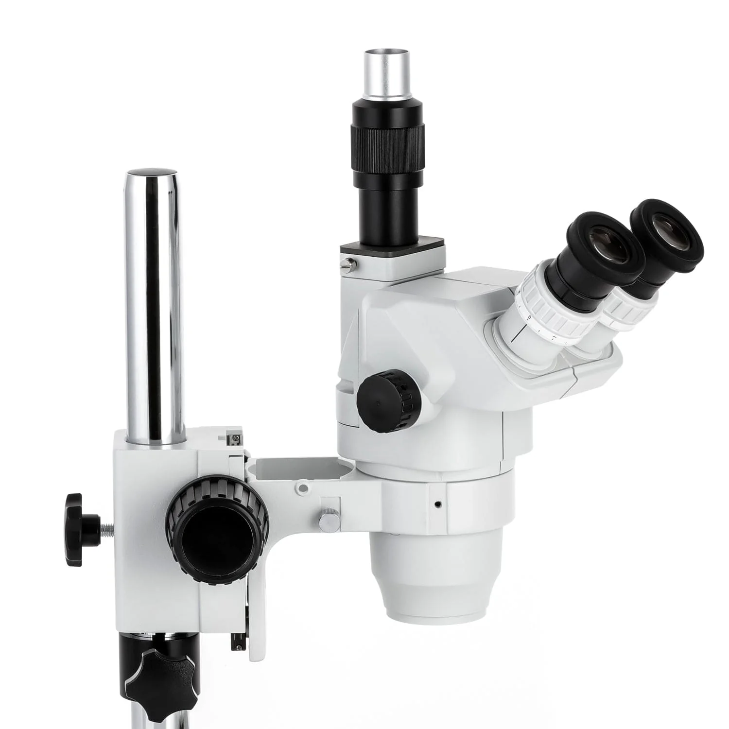 AmScope ZM-1 Series Ultimate Zoom Trinocular Stereo Microscope 3.35X-90X Magnification on Pillar Stand - Image 4