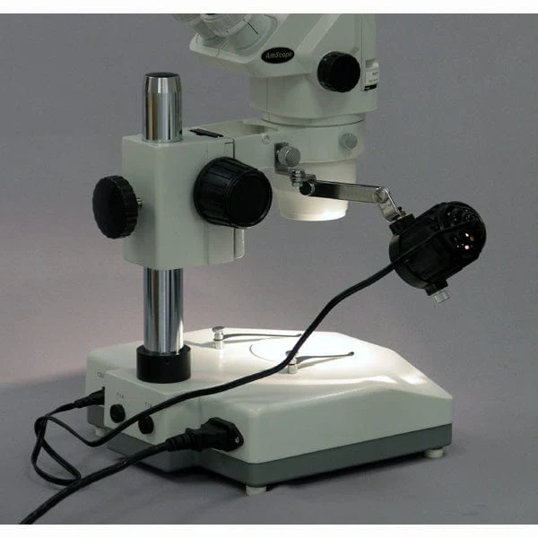 AmScope ZM-2 Series Ultimate Zoom Binocular Stereo Microscope 6.7X-45X Magnification on Pillar Stand with Two Lights - Image 5