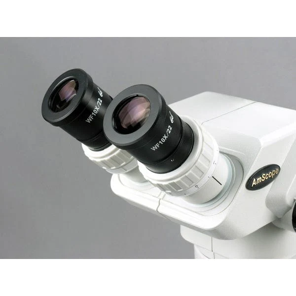 AmScope ZM-3 Series Ultimate Zoom Binocular Stereo Microscope 3.35X-90X Magnification on Single-Arm Boom Stand - Image 3