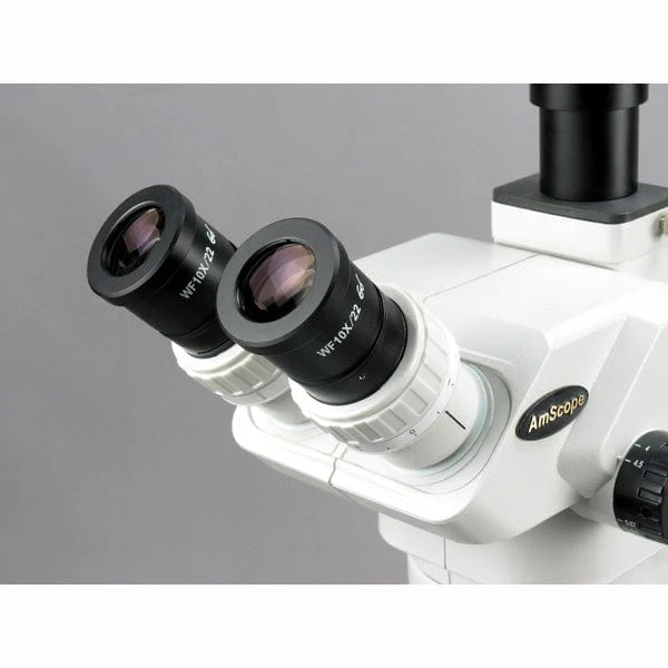 AmScope ZM-3 Series Ultimate Zoom Trinocular Stereo Microscope 6.7X-45X Magnification on Single Arm Boom Stand - Image 6