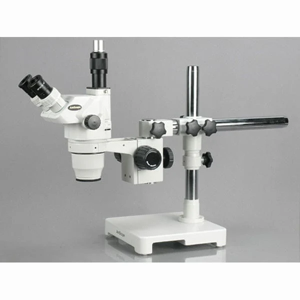 AmScope ZM-3 Series Ultimate Trinocular Zoom Microscope 2X-45X Magnification on Single-Arm Boom Stand - Image 5