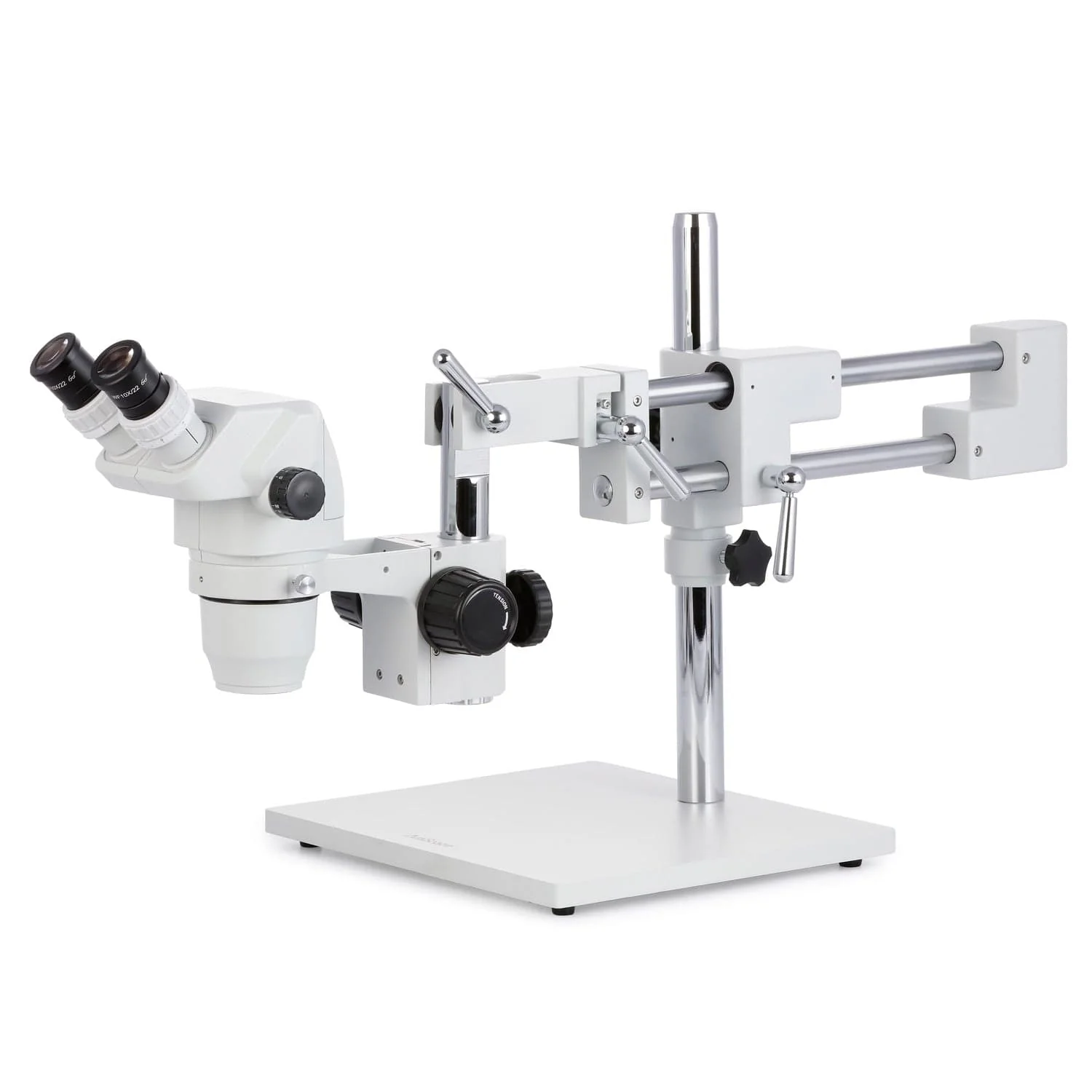 AmScope ZM-4 Series Extreme Widefield Binocular Stereo Microscope With Magnification Options on 3D Boom Stand