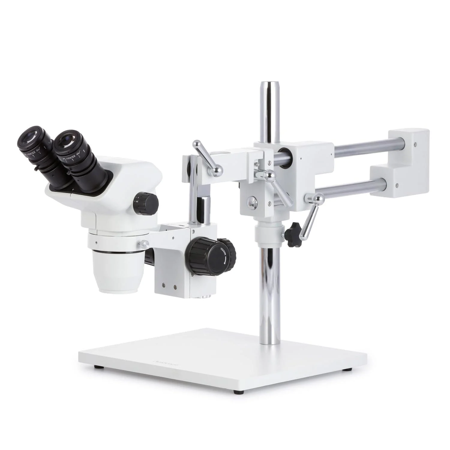 AmScope ZM-4 Series Professional Extreme Widefield Binocular Stereo Microscope With Magnification Options on 3D Boom Stand with Focusable Eyepieces