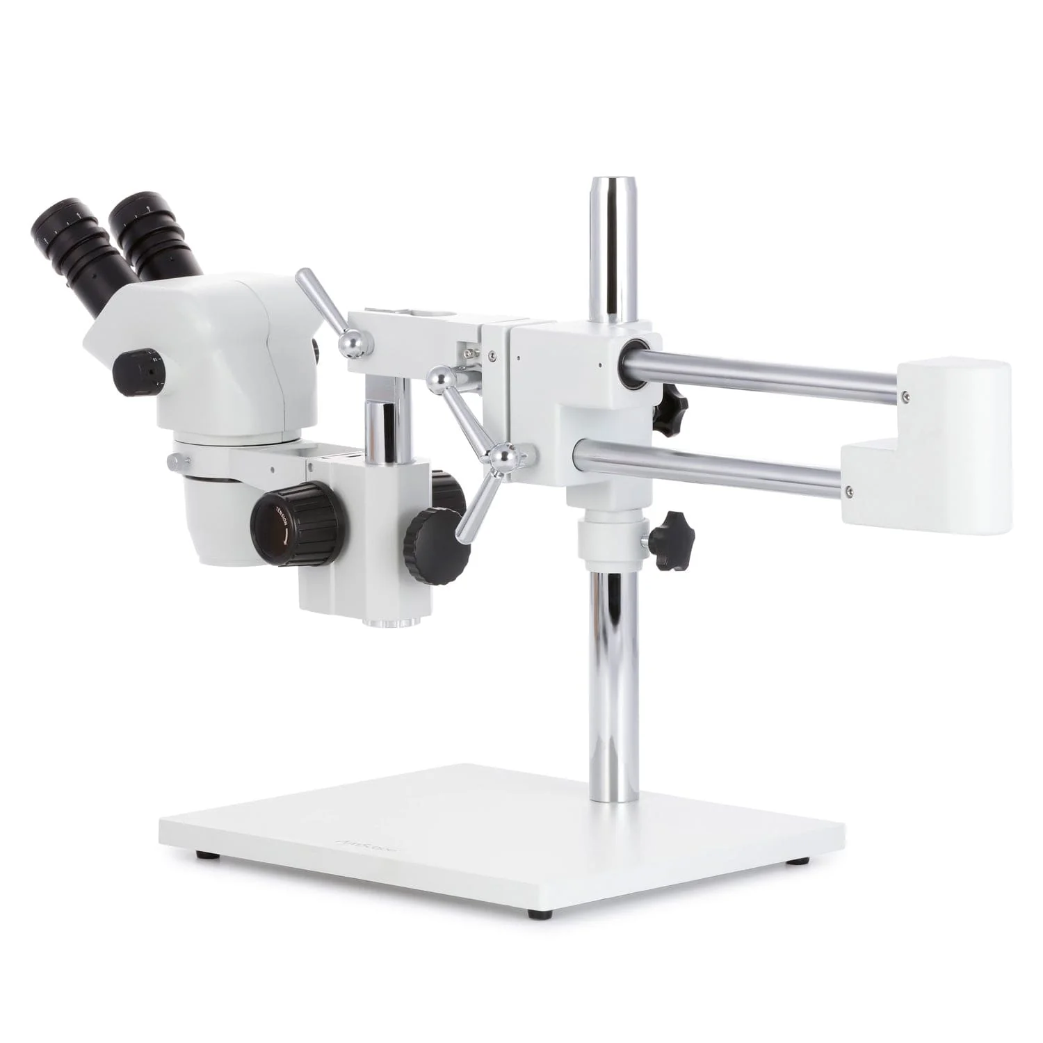 AmScope ZM-4 Series Professional Extreme Widefield Binocular Stereo Microscope With Magnification Options on 3D Boom Stand with Focusable Eyepieces - Image 2