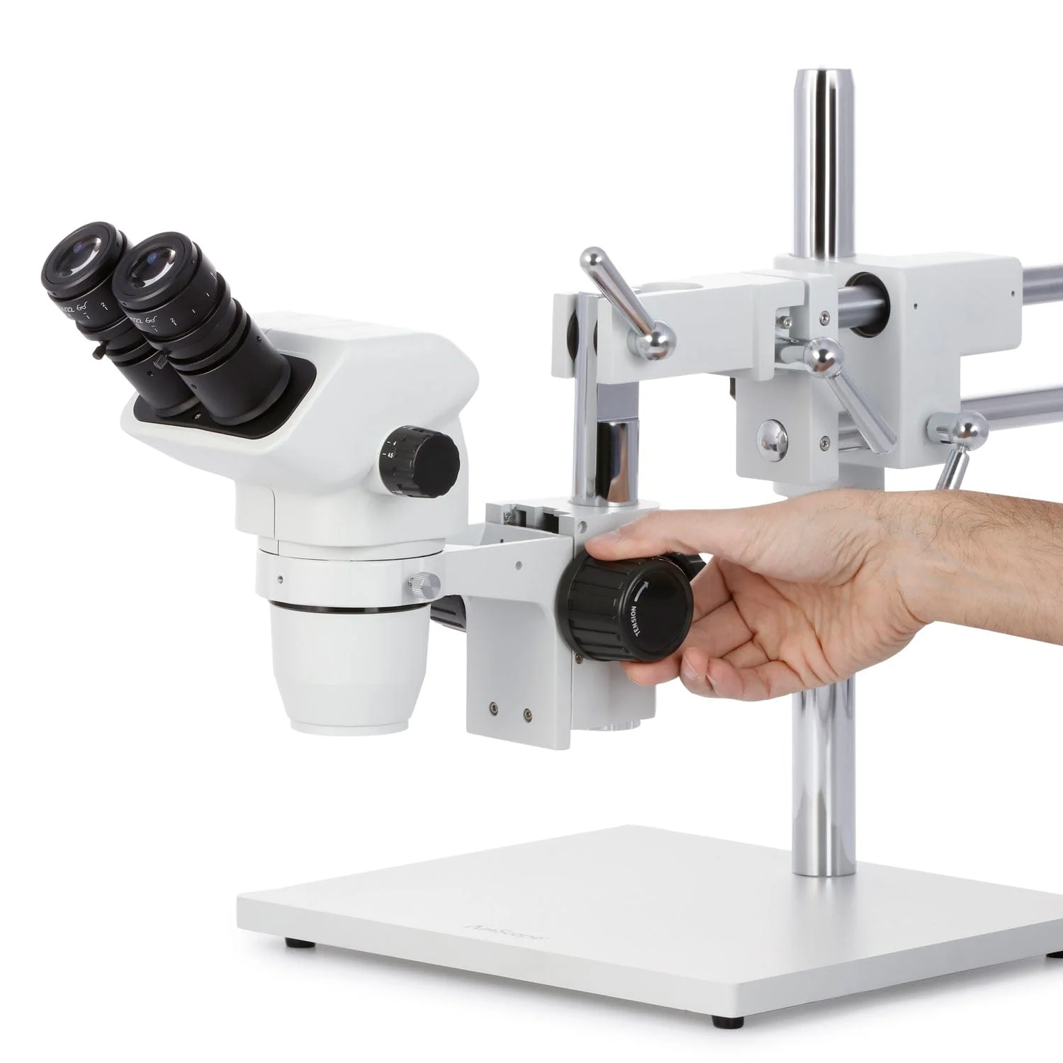 AmScope ZM-4 Series Professional Extreme Widefield Binocular Stereo Microscope With Magnification Options on 3D Boom Stand with Focusable Eyepieces - Image 4