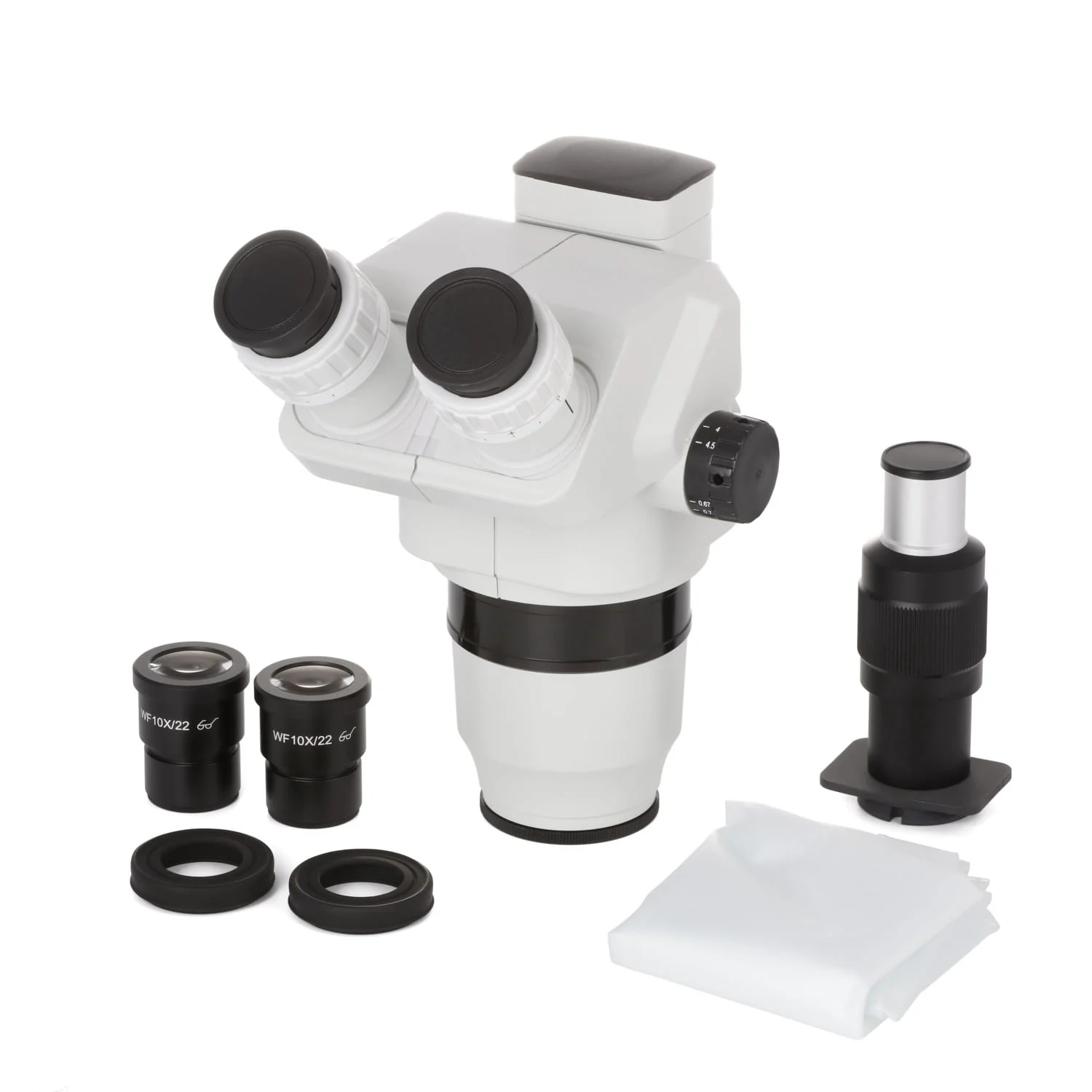 AmScope 6.7X-45X Magnification Ultimate Trinocular Stereo Zoom Microscope Head - Image 2