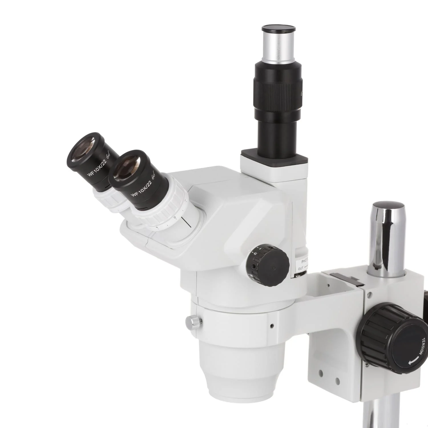AmScope 6.7X-45X Magnification Ultimate Trinocular Stereo Zoom Microscope Head - Image 8
